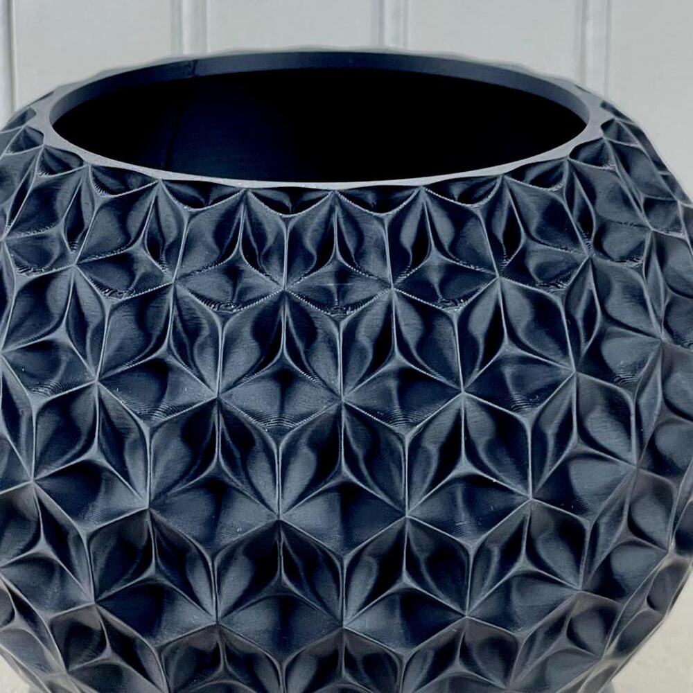 Geometric Planter, Trihex Planter Pot, Faceted Diamond Texture, Indoor Flower - Picture 7 of 9